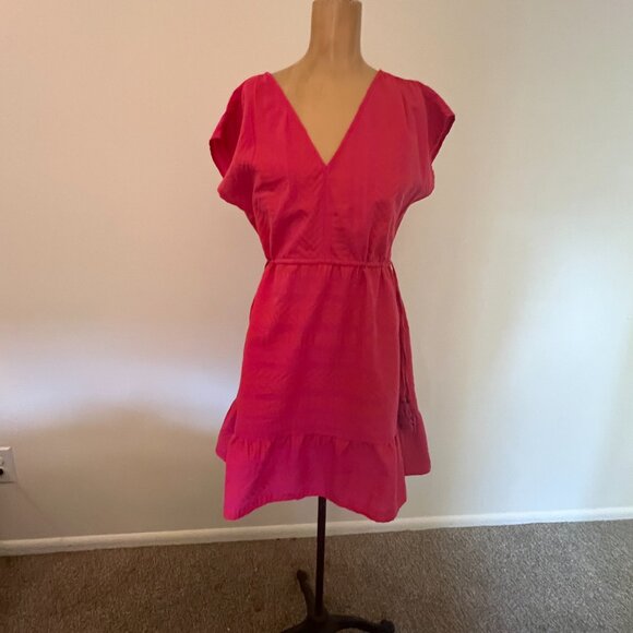 Loft Beach Coverup in Bright Pink and Orange Aztec Woven print - New With Tags - Picture 10 of 14